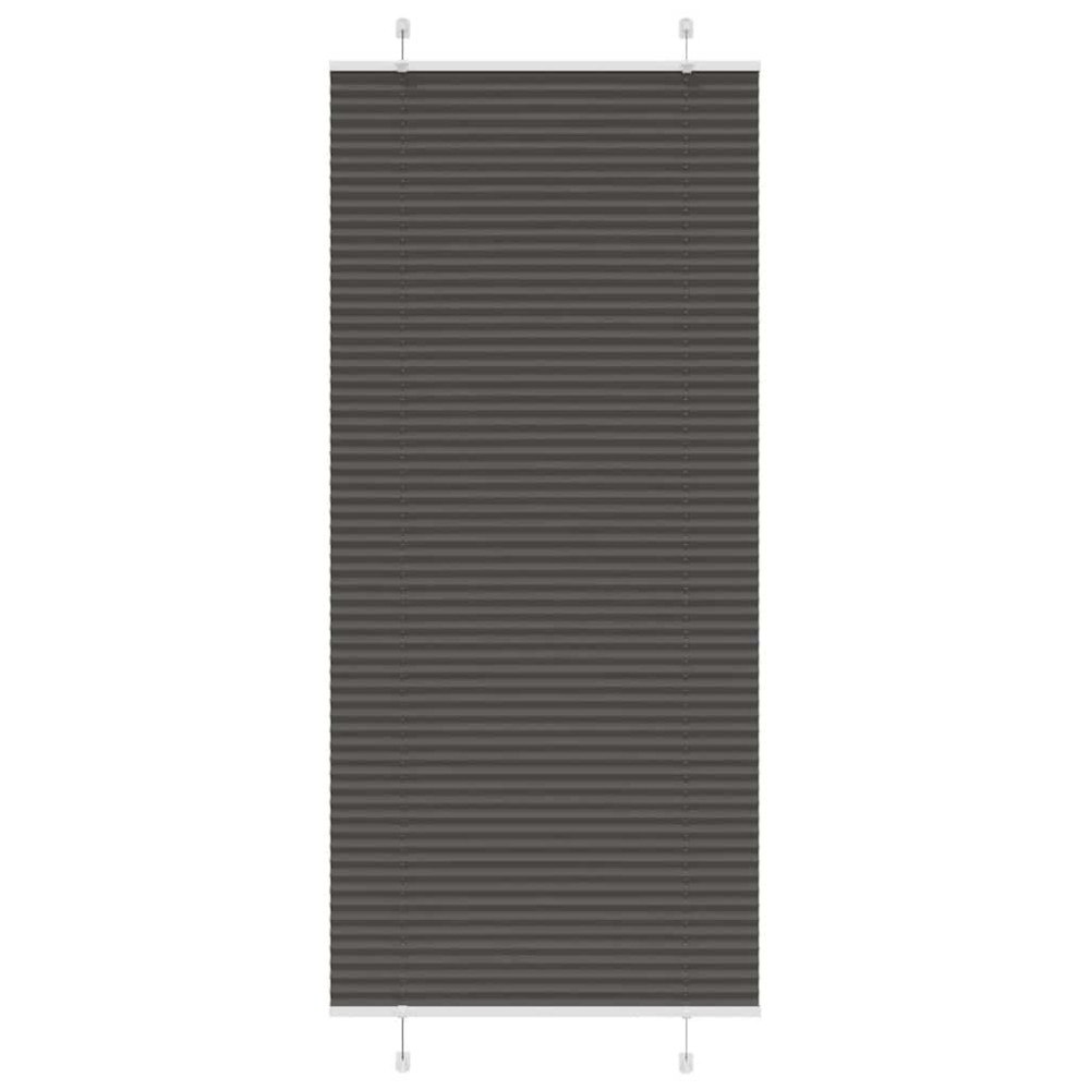vidaXL Plisserad persienn svart 90x200 cm tyg bredd 89,4 cm polyester