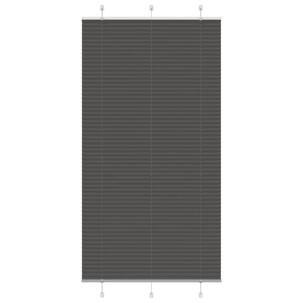 vidaXL Plisserad persienn svart 100x200 cm tyg bredd 99,4 cm polyester
