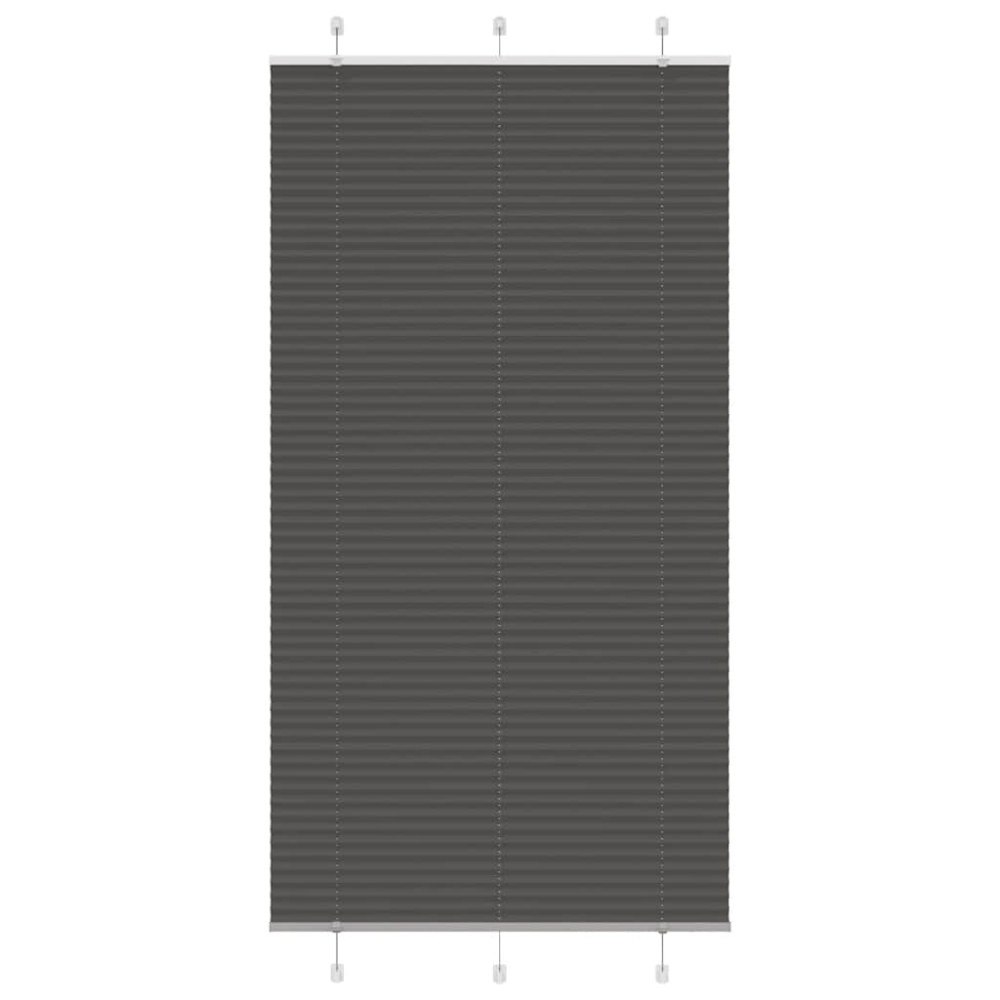 vidaXL Plisserad persienn svart 110x200 cm tyg bredd 109,4cm polyester