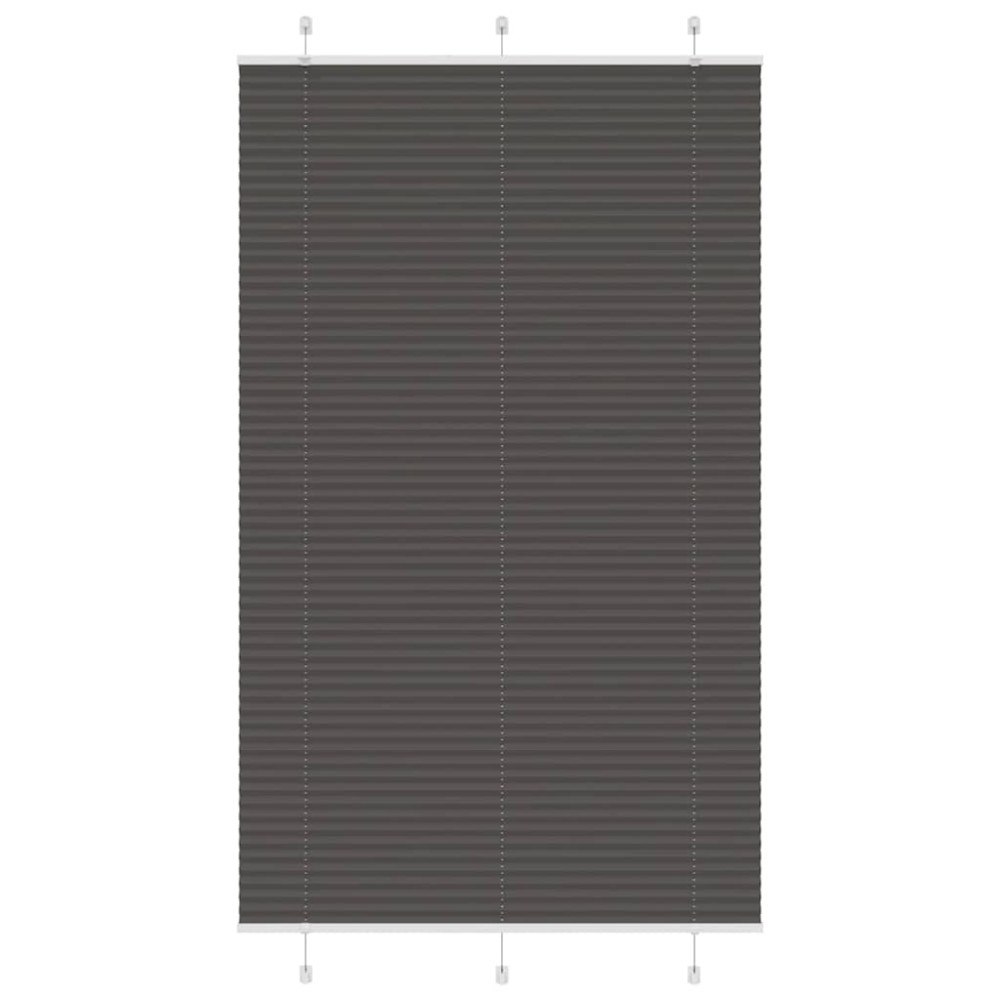 vidaXL Plisserad persienn svart 115x200 cm tyg bredd 114,4cm polyester