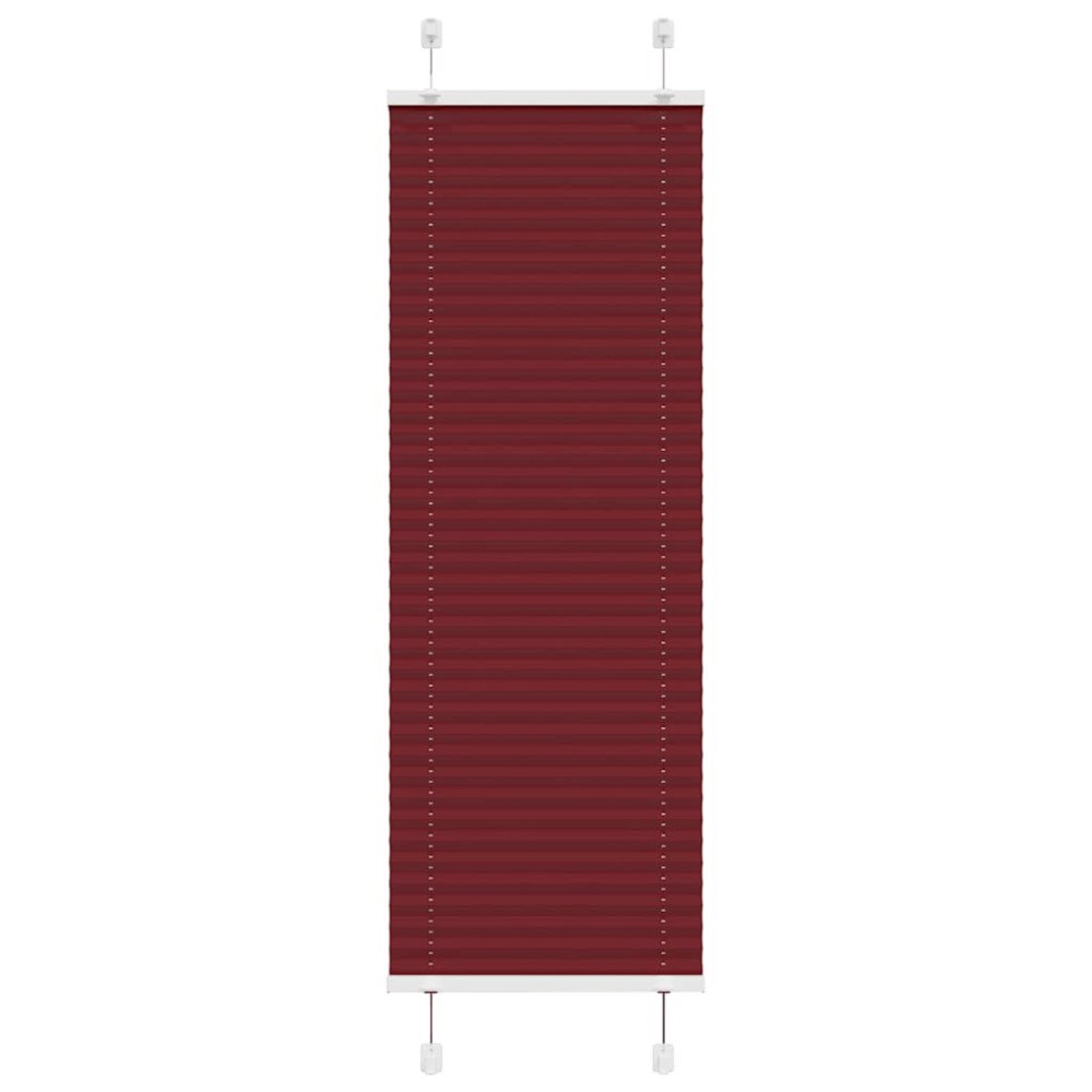 vidaXL Plisserad persienn Bordeaux röd 40x150 cm tyg bredd 39,4 cm