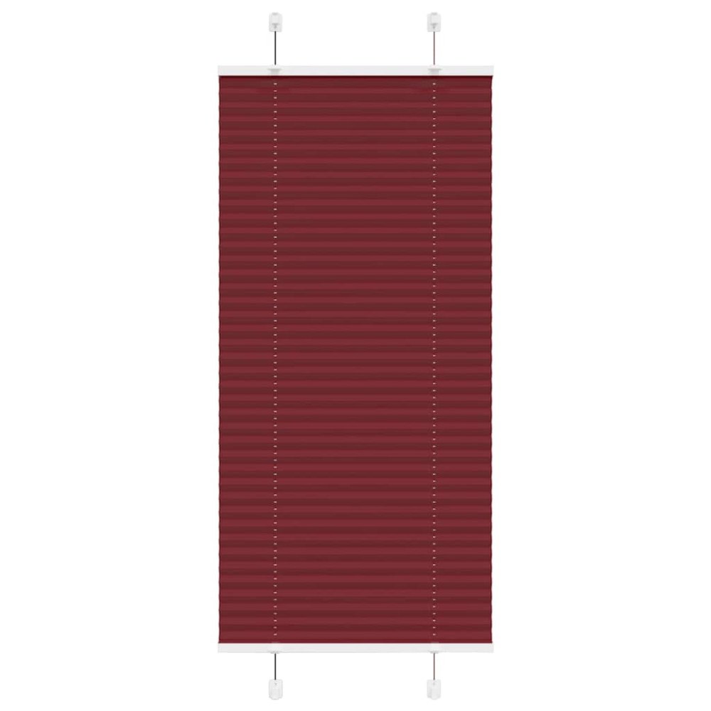 vidaXL Plisserad persienn Bordeaux röd 55x150 cm tyg bredd 54,4 cm
