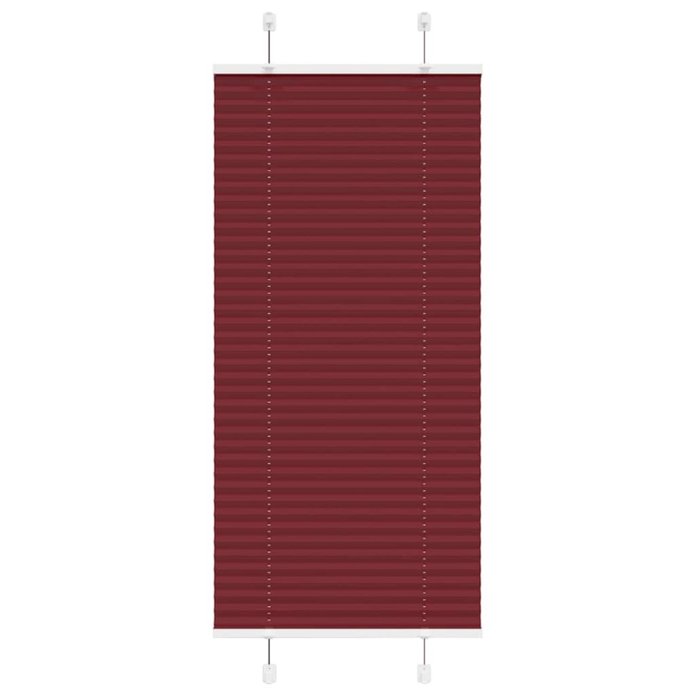 vidaXL Plisserad persienn Bordeaux röd 60x150 cm tyg bredd 59,4 cm