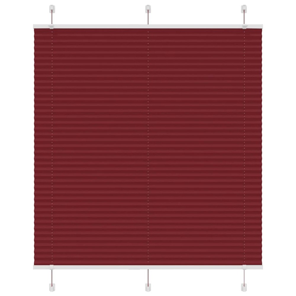 vidaXL Plisserad persienn Bordeaux röd 115x150 cm tyg bredd 114,4 cm