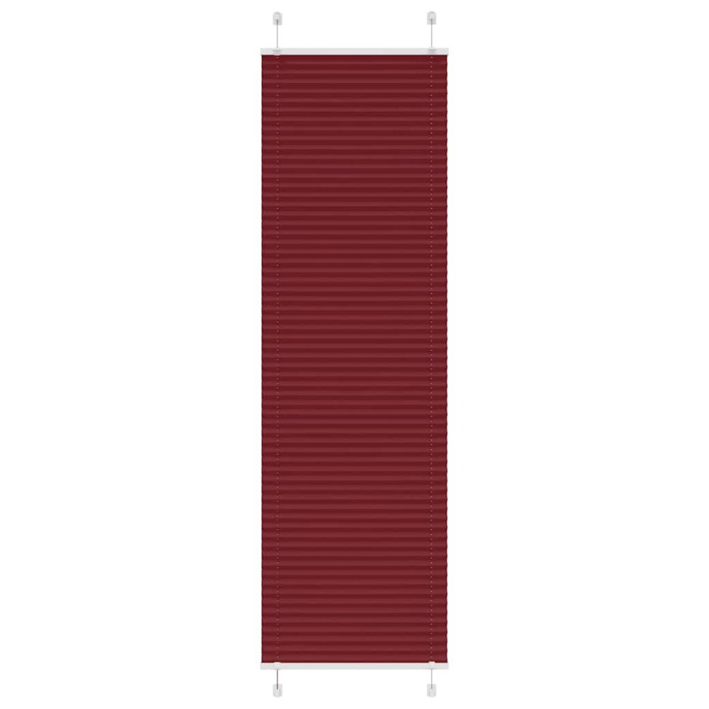 vidaXL Plisserad persienn Bordeaux röd 55x200 cm tyg bredd 54,4 cm