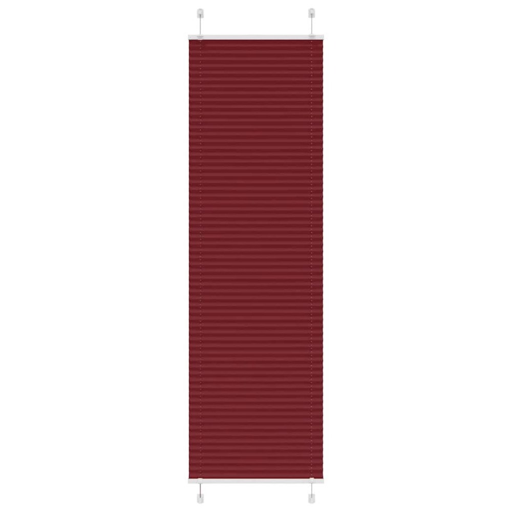 vidaXL Plisserad persienn Bordeaux röd 60x200 cm tyg bredd 59,4 cm