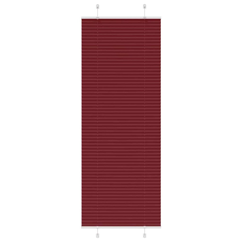 vidaXL Plisserad persienn Bordeaux röd 70x200 cm tyg bredd 69,4 cm
