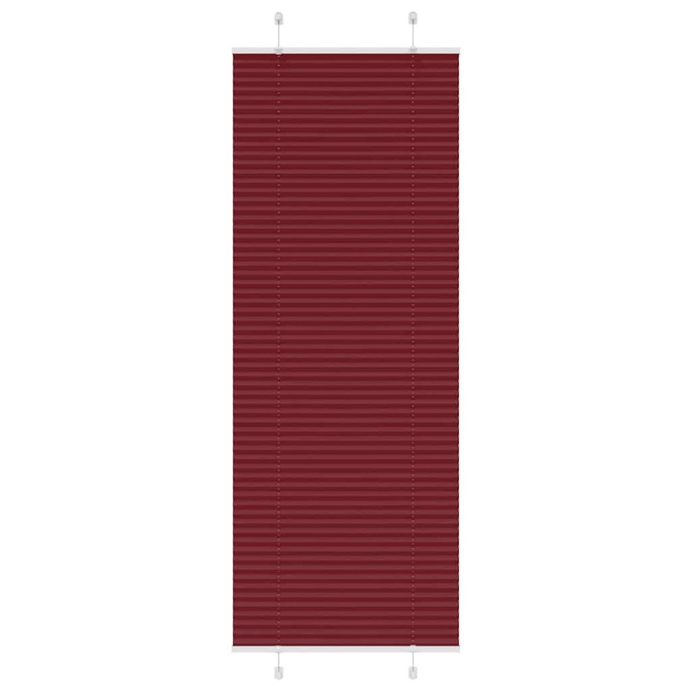vidaXL Plisserad persienn Bordeaux röd 80x200 cm tyg bredd 79,4 cm