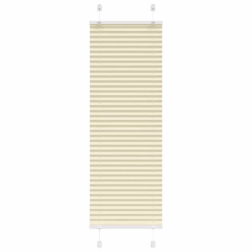 vidaXL Plisserad persienn cremefärgad 45x100cm tyg bredd 44,4cm