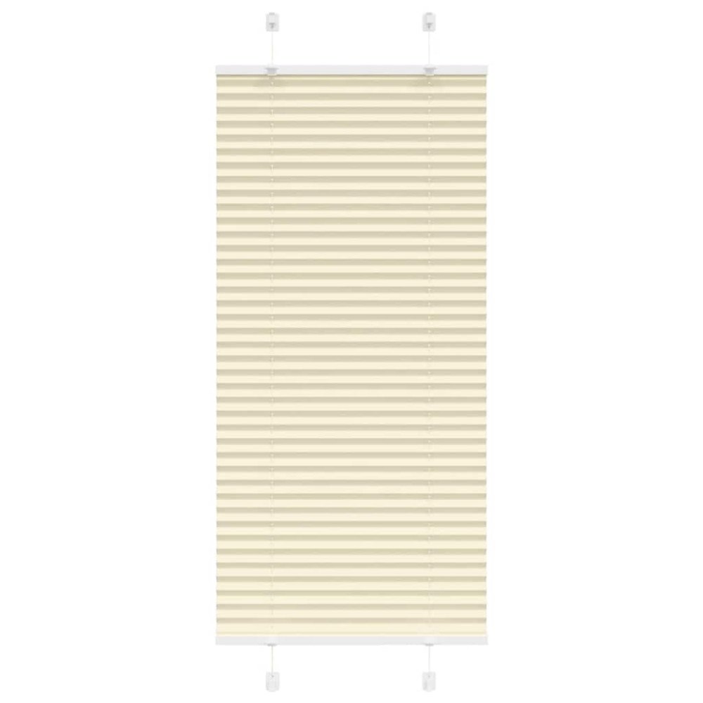 vidaXL Plisserad persienn cremefärgad 55x100cm tyg bredd 54,4cm