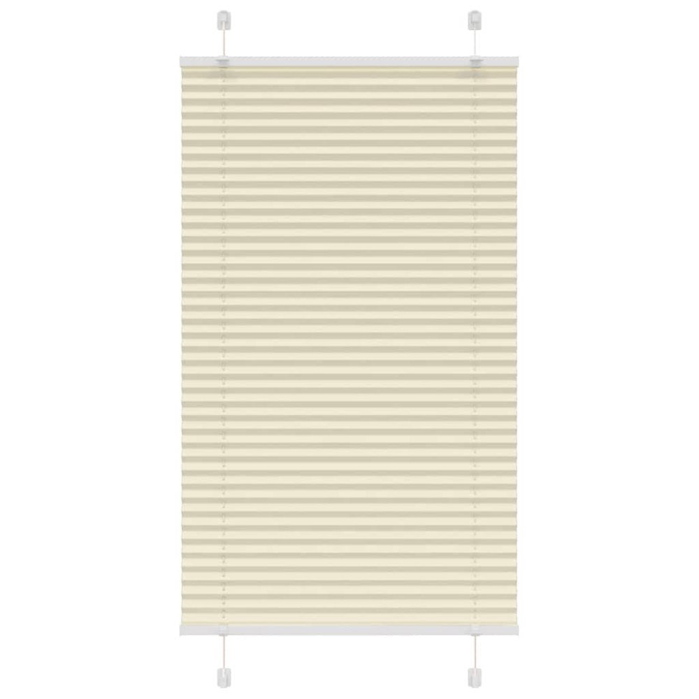 vidaXL Plisserad persienn cremefärgad 70x100 cm tyg bredd 69,4 cm