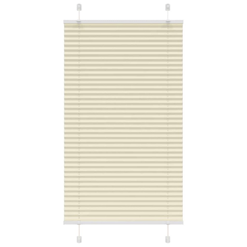 vidaXL Plisserad persienn cremefärgad 80x100 cm tyg bredd 79,4 cm