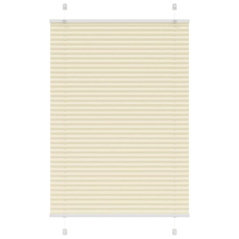 vidaXL Plisserad persienn cremefärgad 100x100 cm tyg bredd 99,4 cm