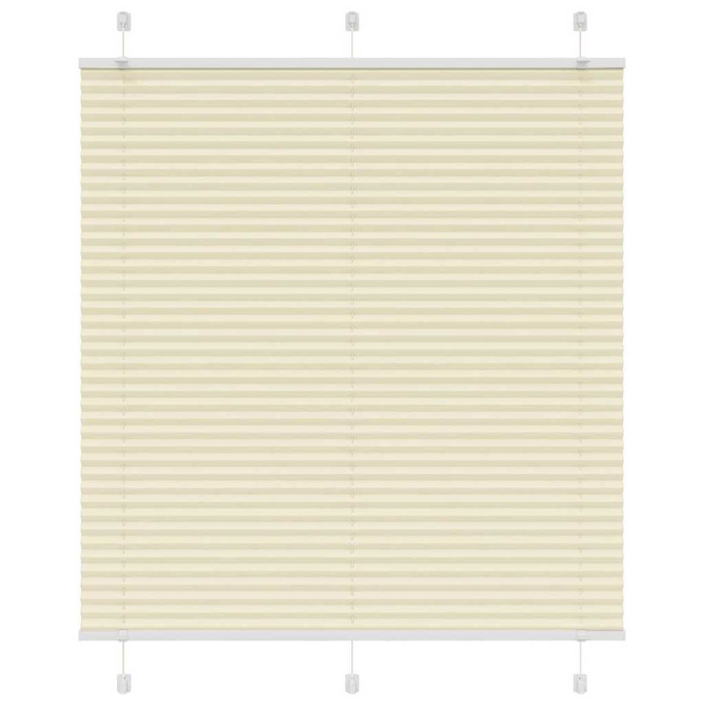 vidaXL Plisserad persienn cremefärgad 115x100 cm tyg bredd 114,4cm