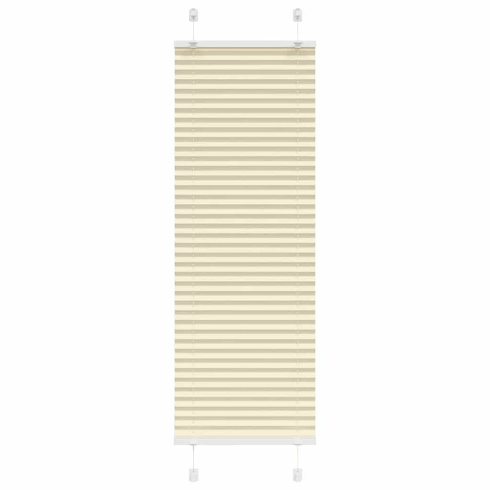 vidaXL Plisserad persienn cremefärgad 45x150cm tyg bredd 44,4cm