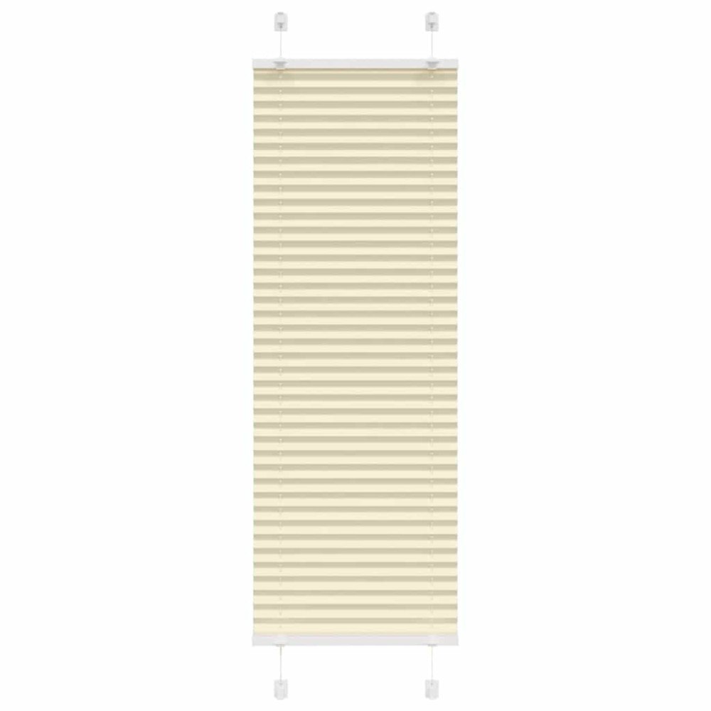 vidaXL Plisserad persienn cremefärgad 50x150cm tyg bredd 49,4cm