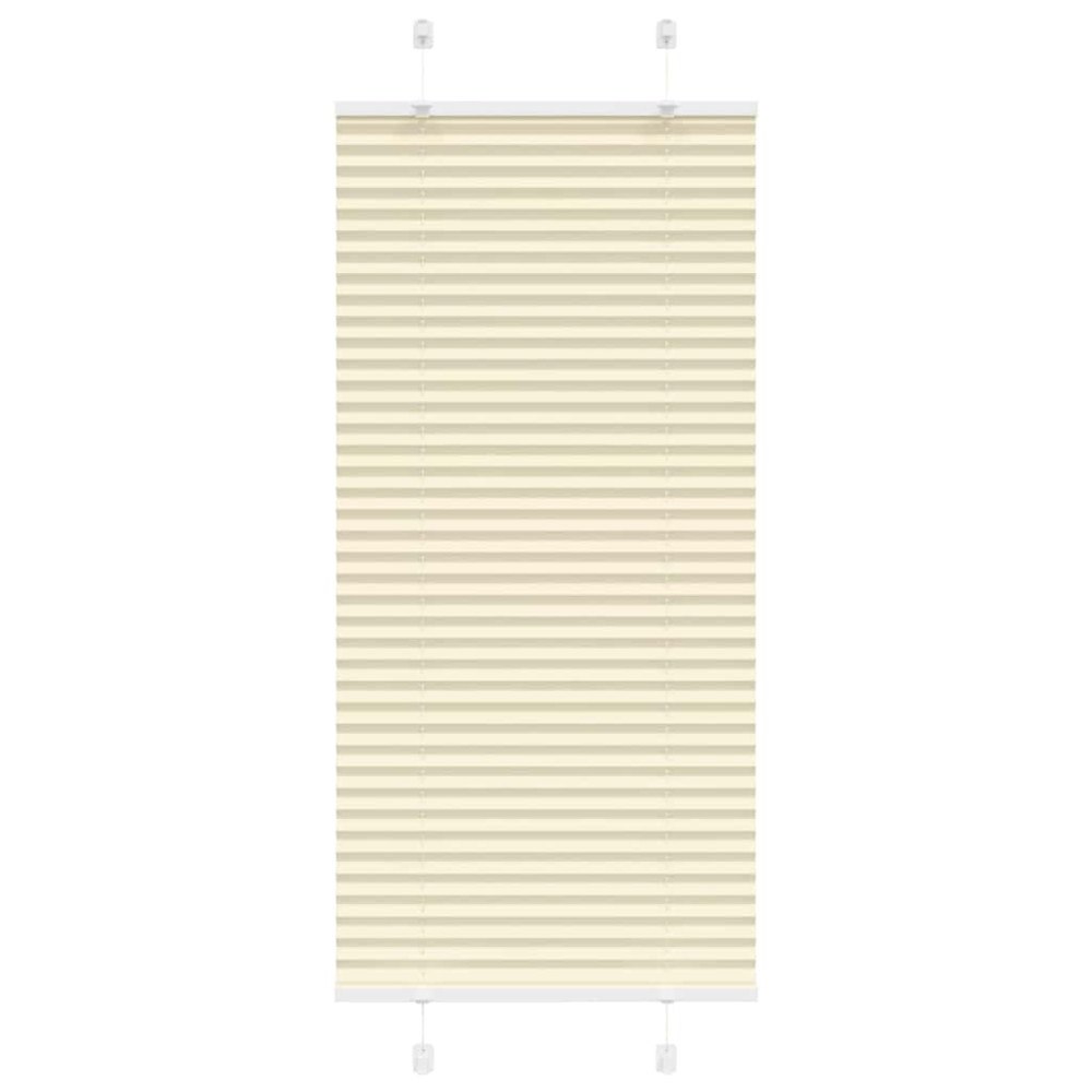 vidaXL Plisserad persienn cremefärgad 55x150cm tyg bredd 54,4cm