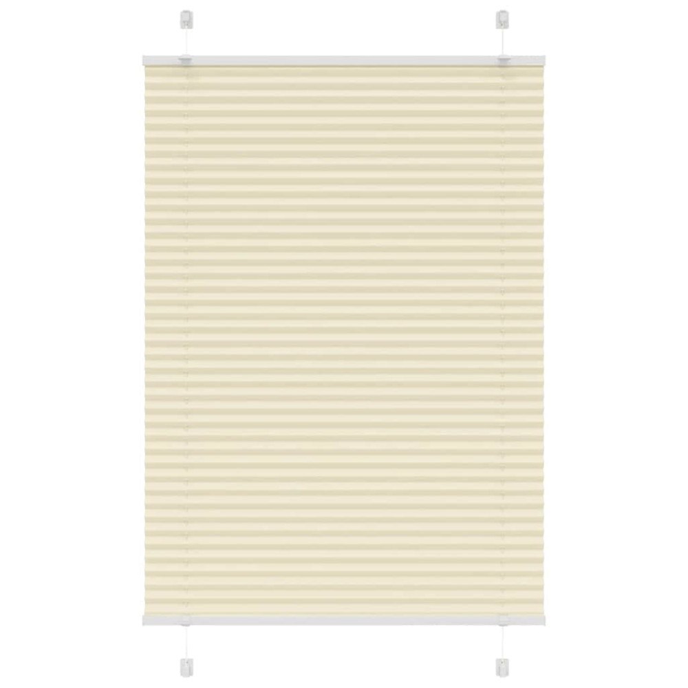 vidaXL Plisserad persienn cremefärgad 85x150 cm tyg bredd 84,4 cm