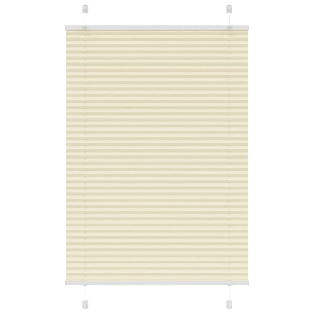vidaXL Plisserad persienn cremefärgad 100x150 cm tyg bredd 99,4 cm