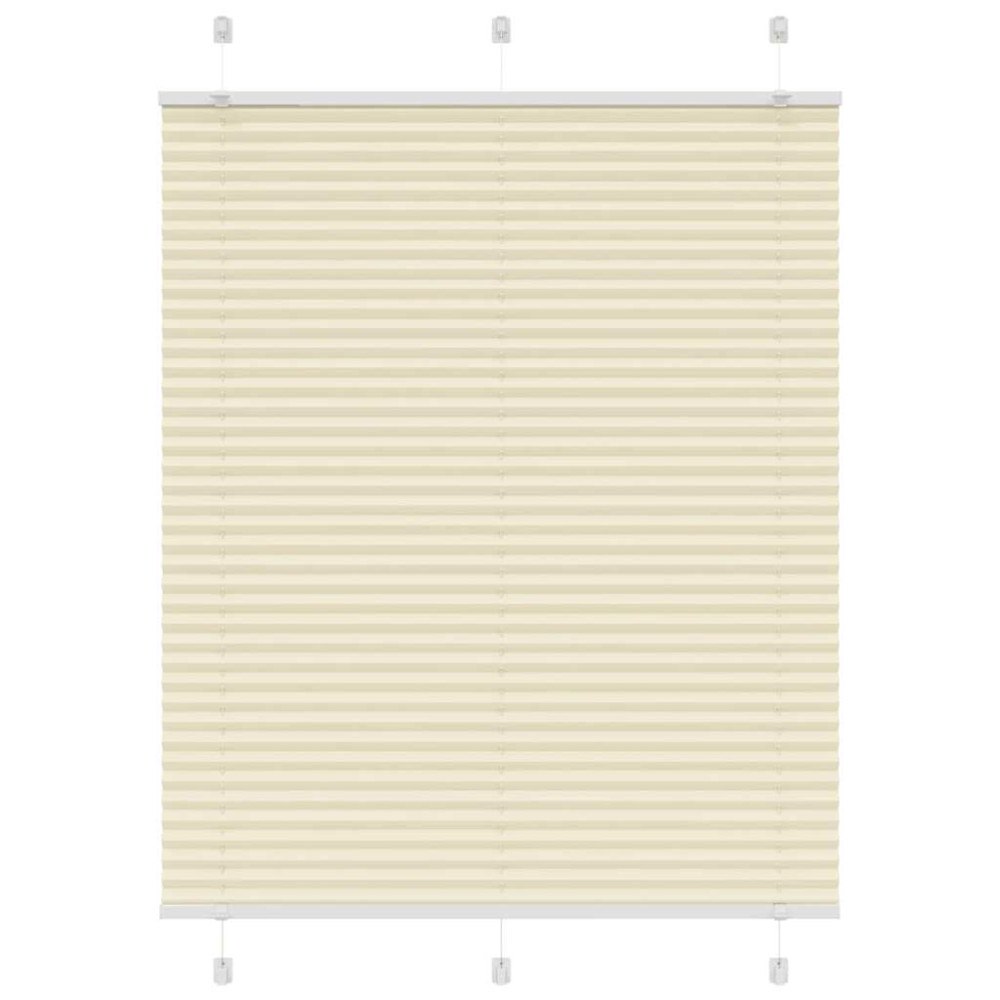 vidaXL Plisserad persienn cremefärgad 110x150 cm tyg bredd 109,4cm