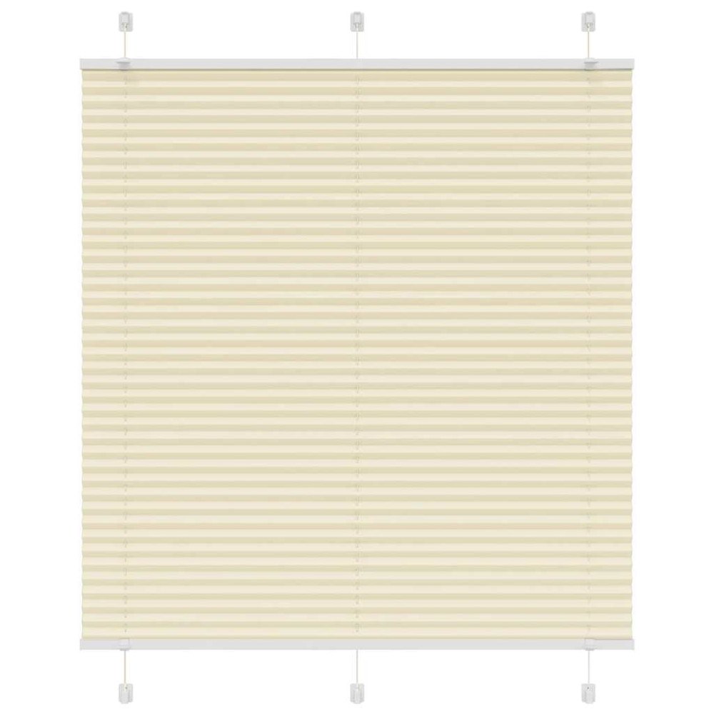 vidaXL Plisserad persienn cremefärgad 115x150 cm tyg bredd 114,4cm