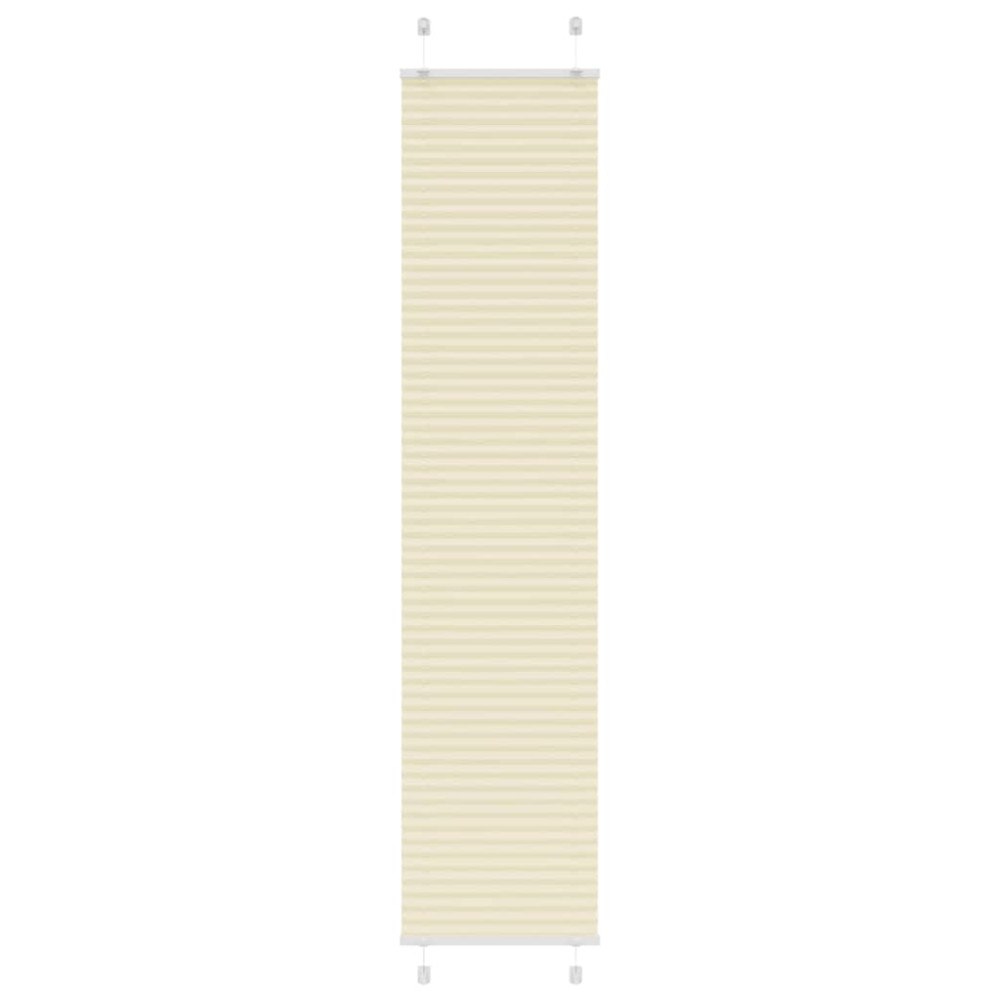 vidaXL Plisserad persienn cremefärgad 40x200 cm tyg bredd 39,4 cm