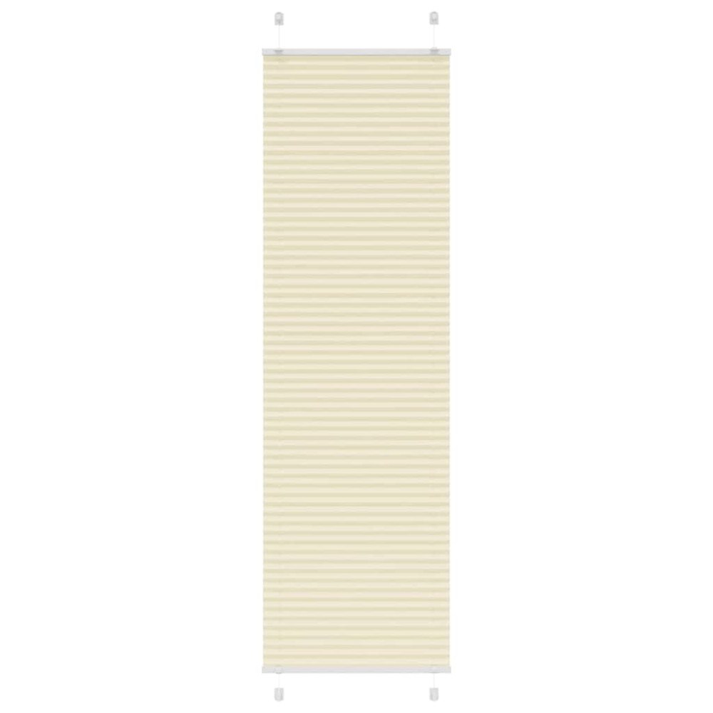 vidaXL Plisserad persienn cremefärgad 55x200cm tyg bredd 54,4cm