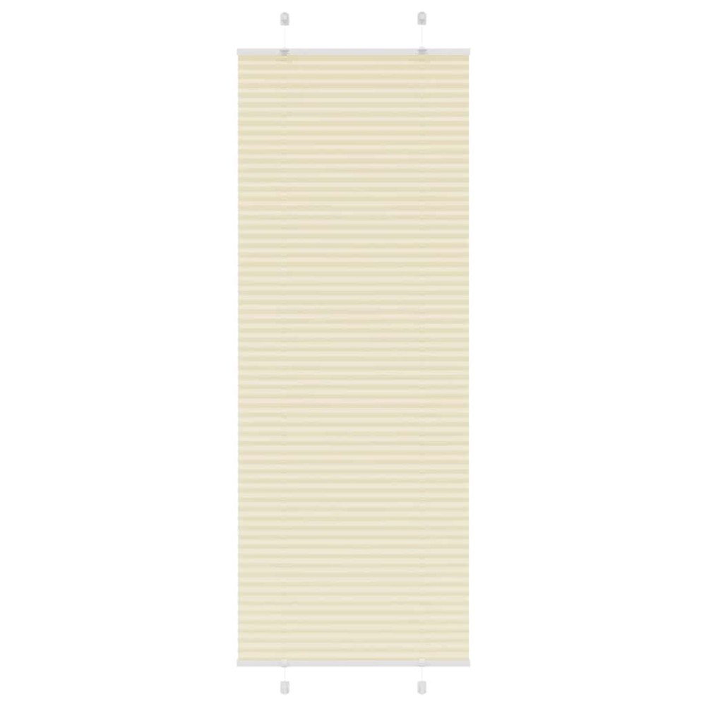 vidaXL Plisserad persienn cremefärgad 80x200 cm tyg bredd 79,4 cm