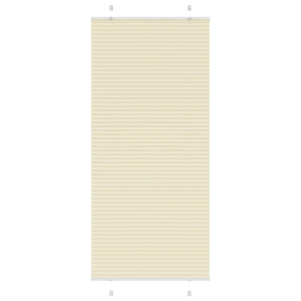 vidaXL Plisserad persienn cremefärgad 90x200 cm tyg bredd 89,4 cm