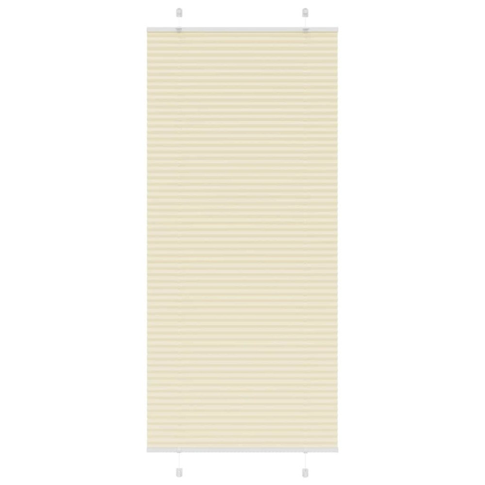 vidaXL Plisserad persienn cremefärgad 95x200 cm tyg bredd 94,4 cm