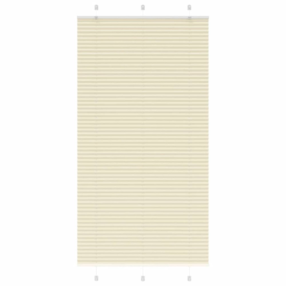 vidaXL Plisserad persienn cremefärgad 100x200 cm tyg bredd 99,4 cm