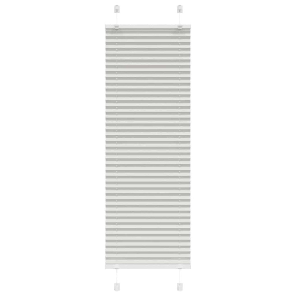 vidaXL Plisserad persienn ljusgrå 40x100 cm tyg bredd 39,4cm polyester