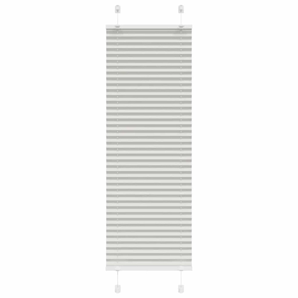 vidaXL Plisserad persienn ljusgrå 45x100cm tyg bredd 44,4cm polyester