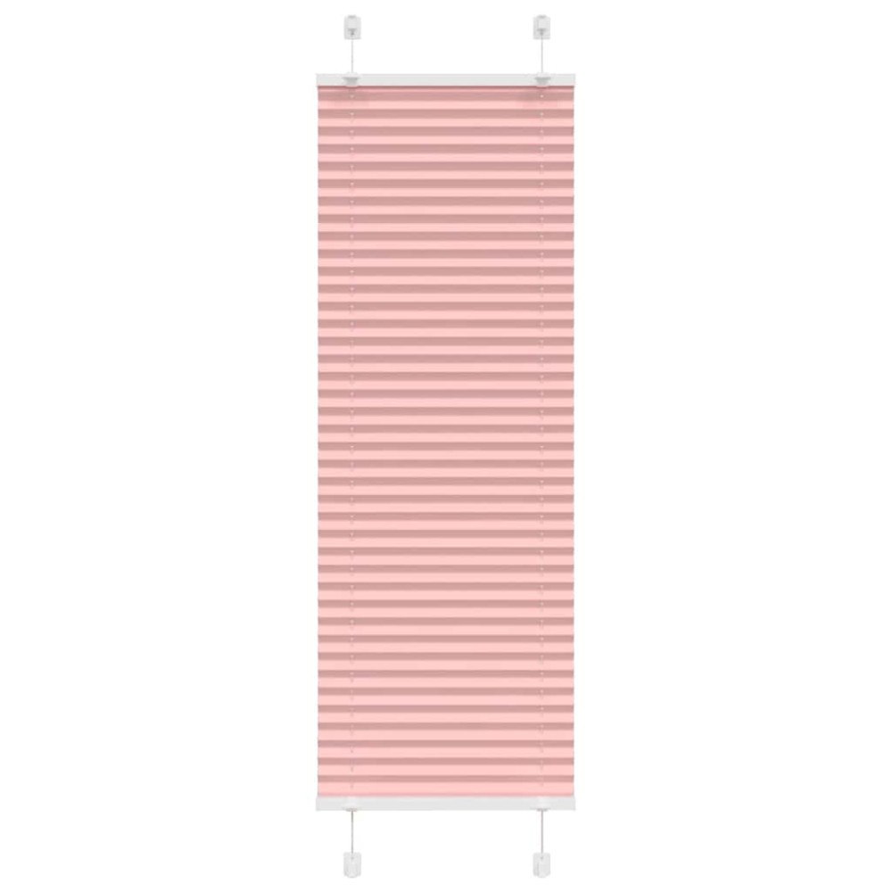 vidaXL Plisserad persienn rosa 40x100cm tyg bredd 39,4cm polyester