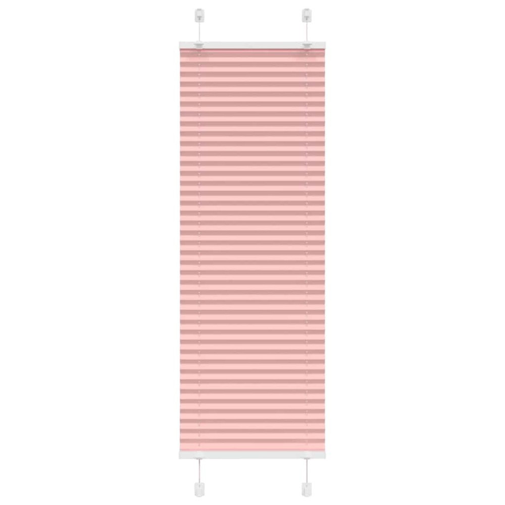vidaXL Plisserad persienn rosa 45x100cm tyg bredd 44,4cm polyester