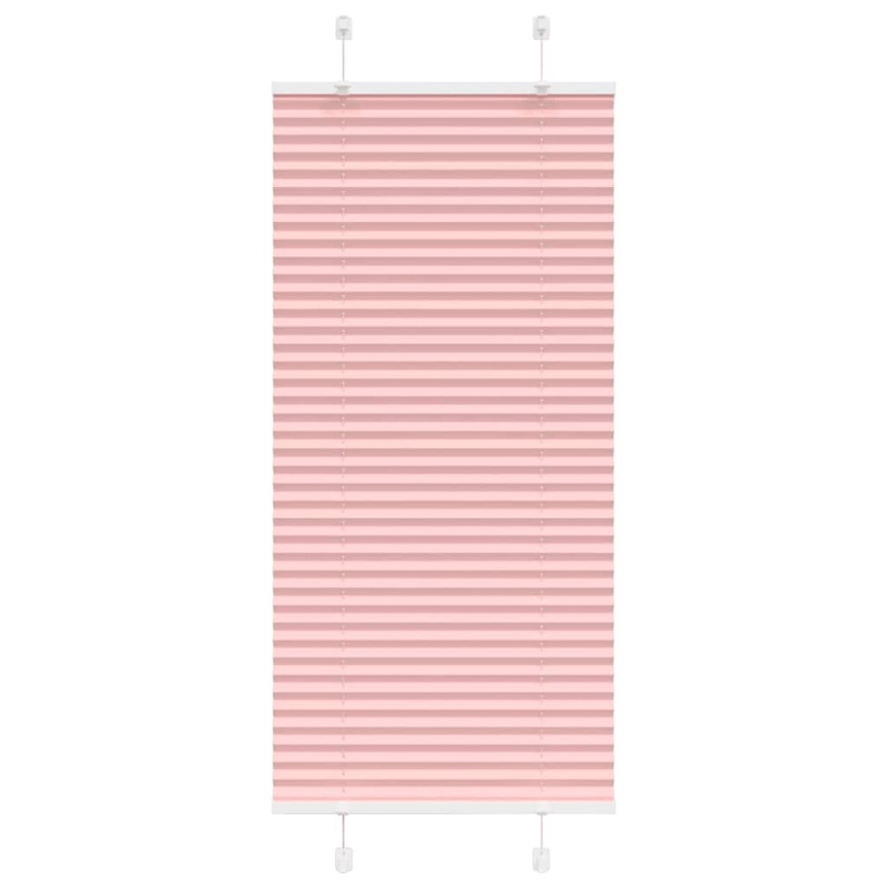 vidaXL Plisserad persienn rosa 60x100cm tyg bredd 59,4cm polyester