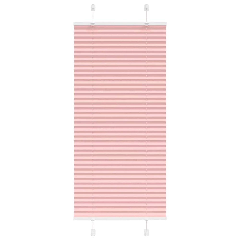 vidaXL Plisserad persienn rosa 65x100cm tyg bredd 64,4cm polyester