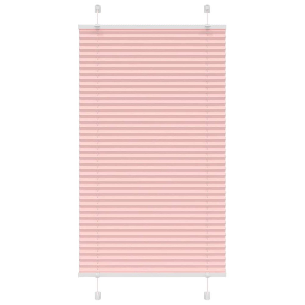 vidaXL Plisserad persienn rosa 75x100 cm tyg bredd 74,4 cm polyester