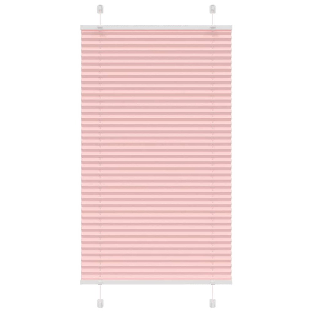 vidaXL Plisserad persienn rosa 80x100 cm tyg bredd 79,4 cm polyester