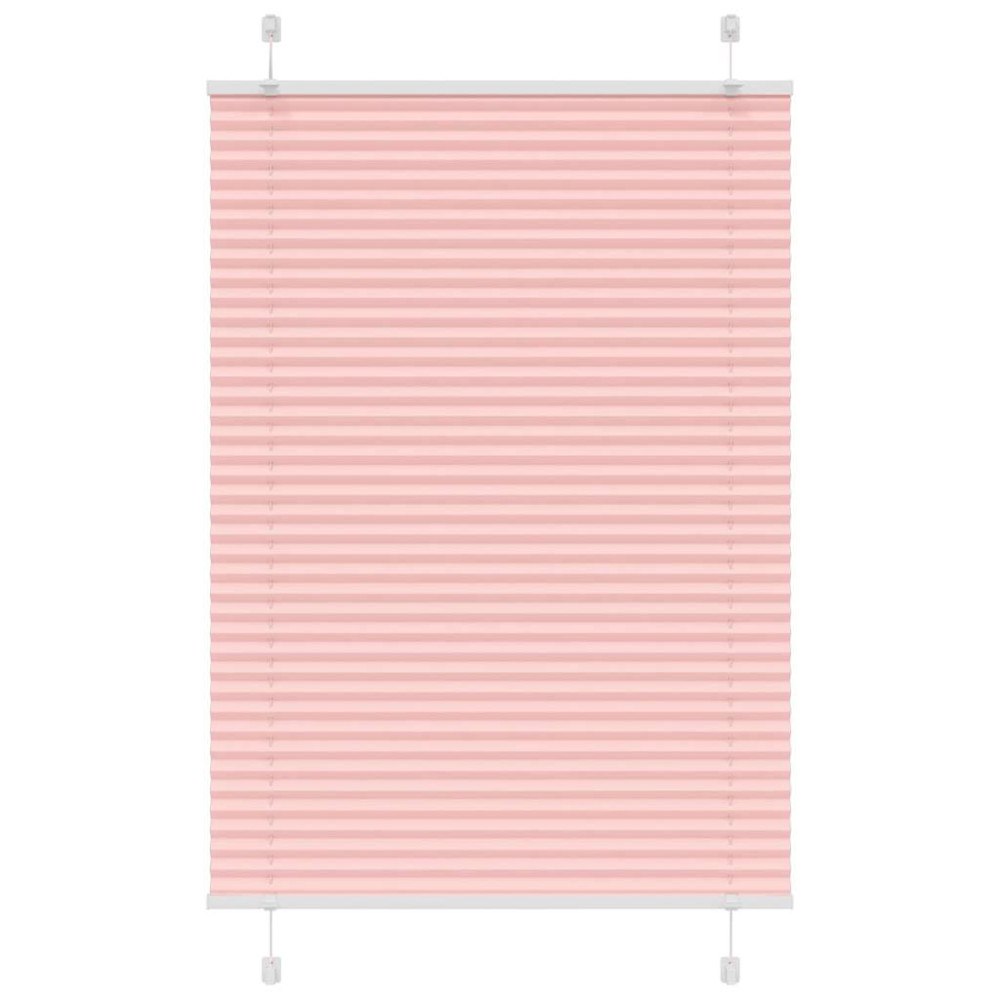 vidaXL Plisserad persienn rosa 95x100 cm tyg bredd 94,4 cm polyester