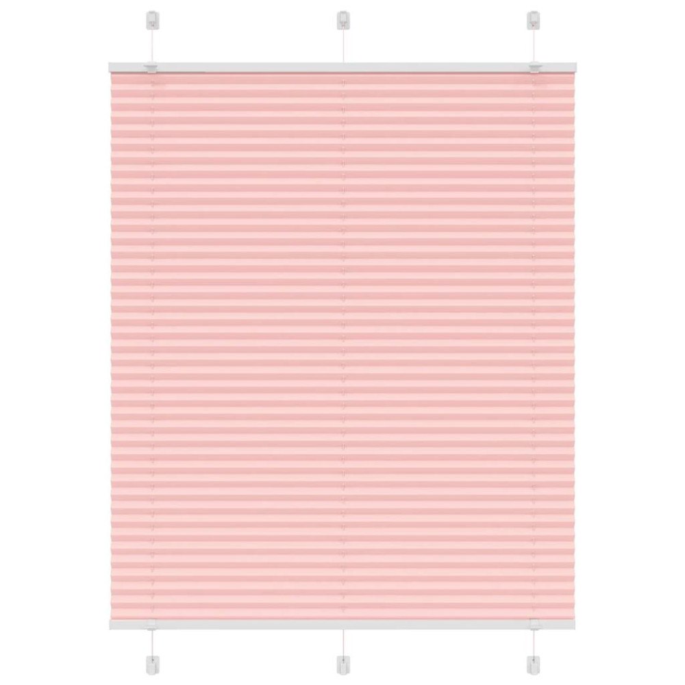 vidaXL Plisserad persienn rosa 105x100 cm tyg bredd 104,4cm polyester