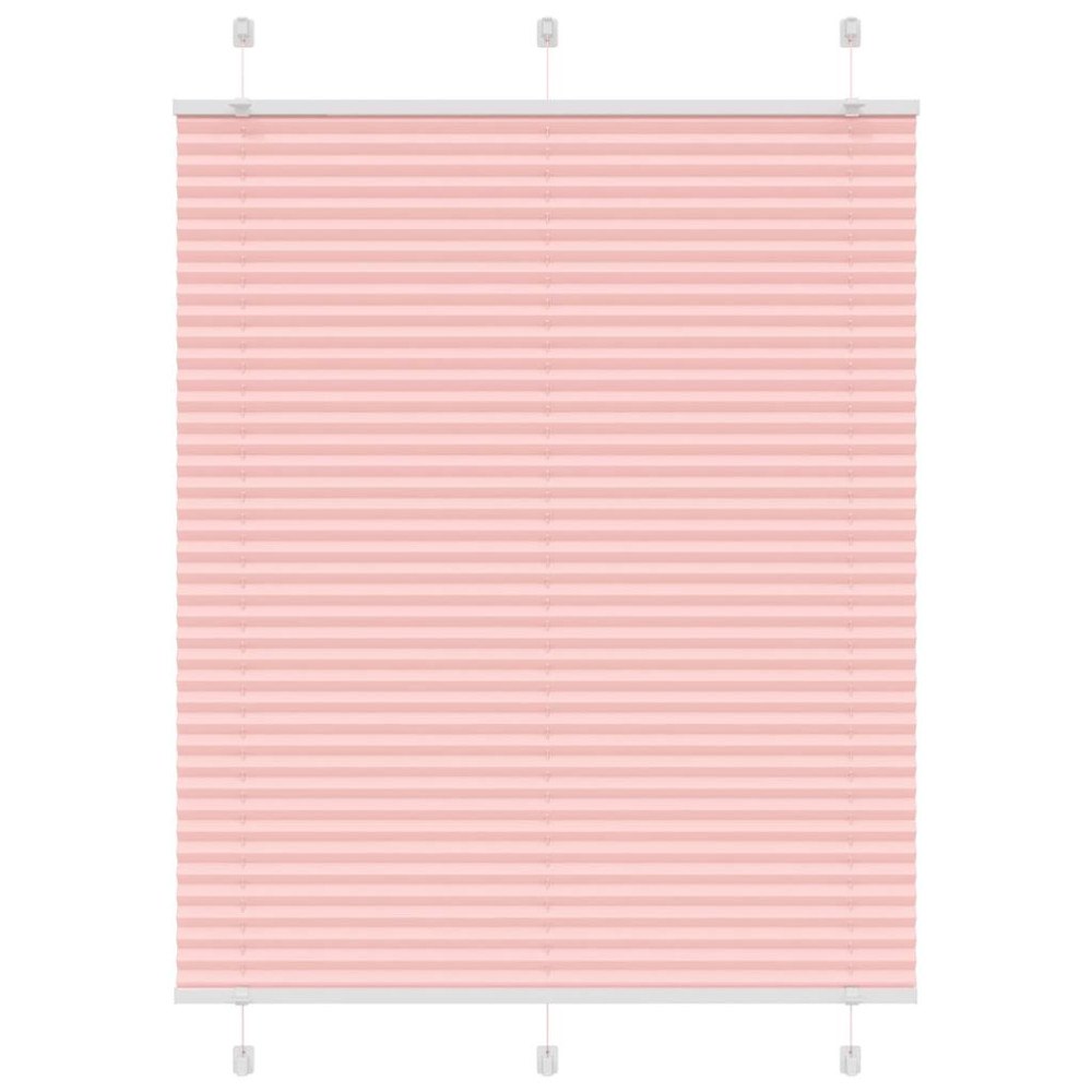 vidaXL Plisserad persienn rosa 110x100 cm tyg bredd 109,4cm polyester