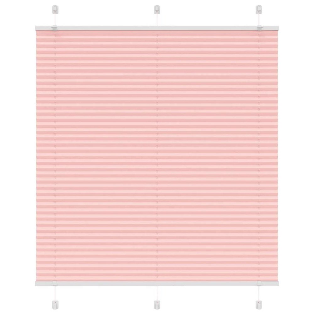 vidaXL Plisserad persienn rosa 115x100 cm tyg bredd 114,4cm polyester