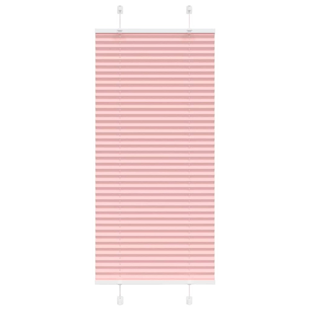 vidaXL Plisserad persienn rosa 60x150cm tyg bredd 59,4cm polyester