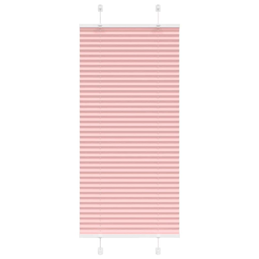 vidaXL Plisserad persienn rosa 65x150cm tyg bredd 64,4cm polyester