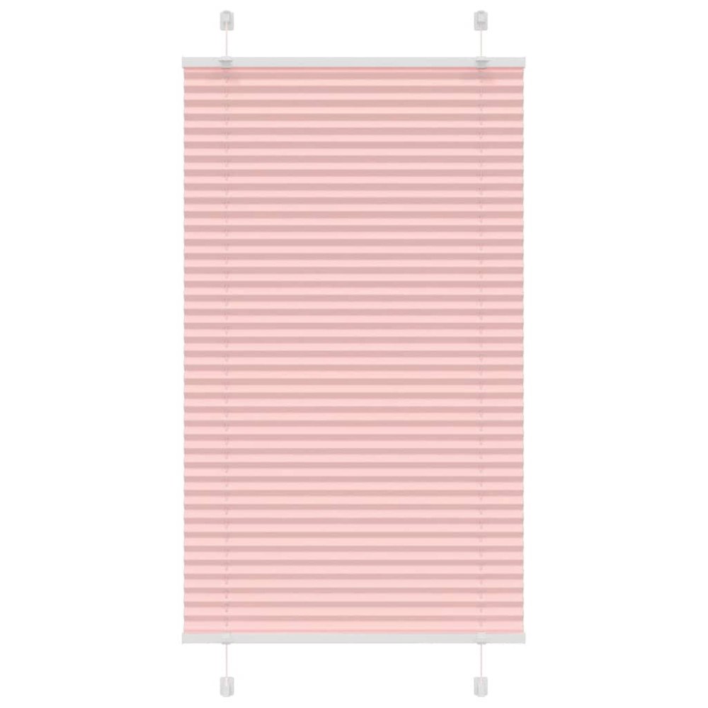 vidaXL Plisserad persienn rosa 80x150 cm tyg bredd 79,4 cm polyester