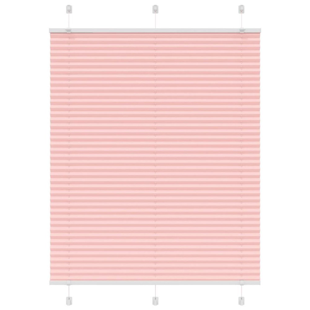 vidaXL Plisserad persienn rosa 110x150 cm tyg bredd 109,4cm polyester