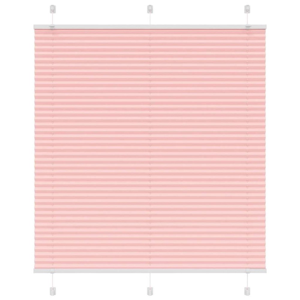 vidaXL Plisserad persienn rosa 120x150 cm tyg bredd 119,4cm polyester