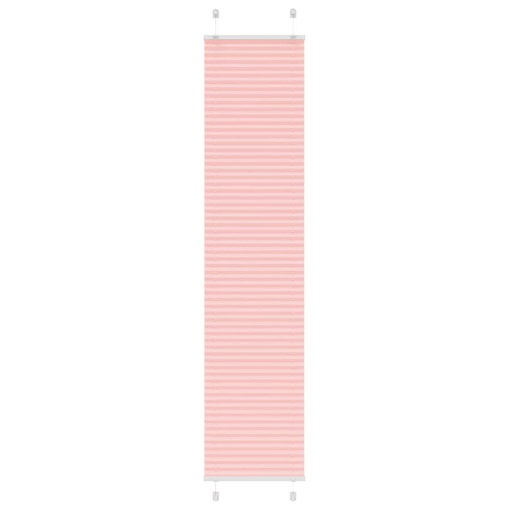 vidaXL Plisserad persienn rosa 50x200cm tyg bredd 49,4cm polyester