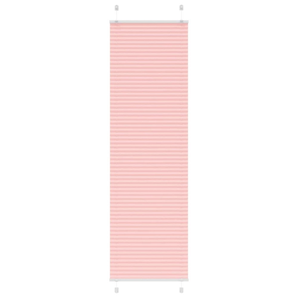 vidaXL Plisserad persienn rosa 55x200cm tyg bredd 54,4cm polyester